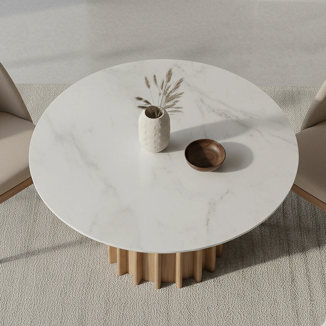 Compact marble look dining table Australia