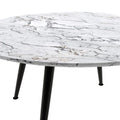 Compact round marble dining table Australia