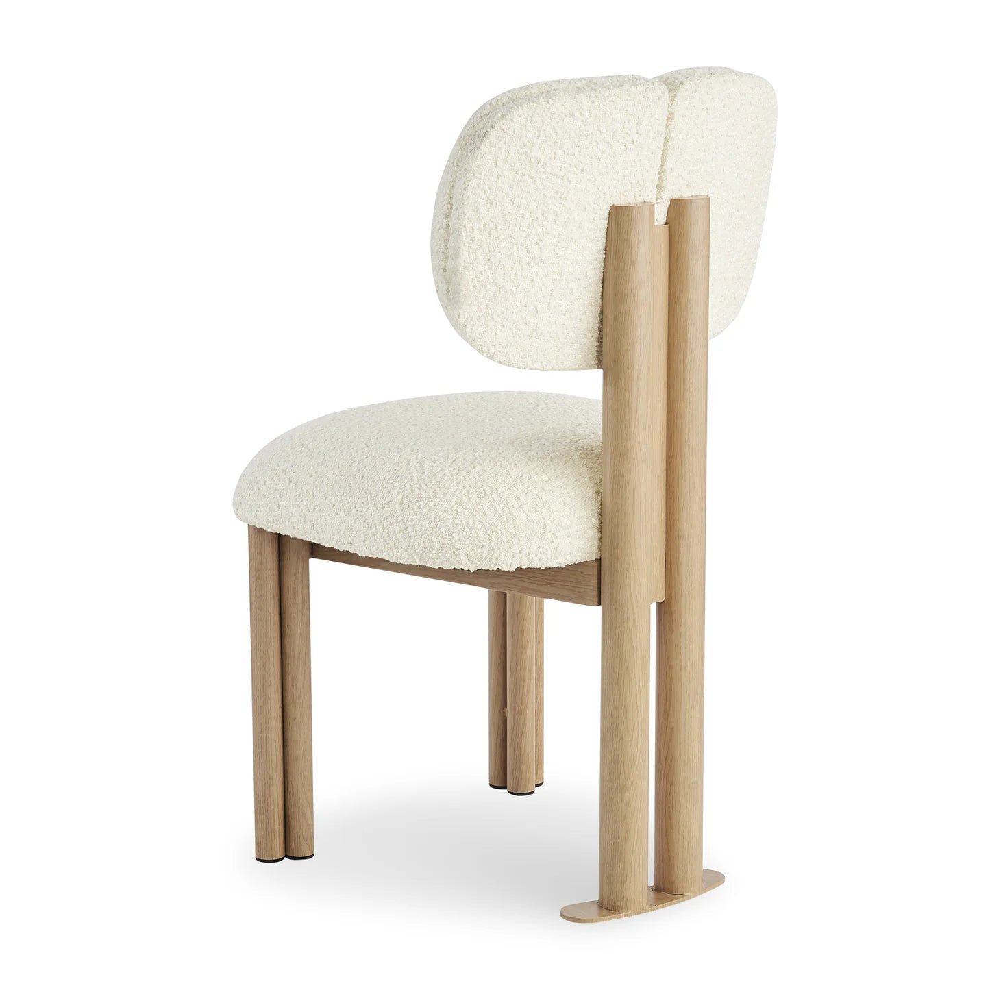 Contemporary boucle dining seating