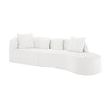 Contemporary cream white sofa 4 seater