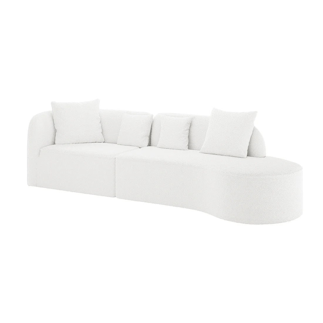 Contemporary cream white sofa 4 seater