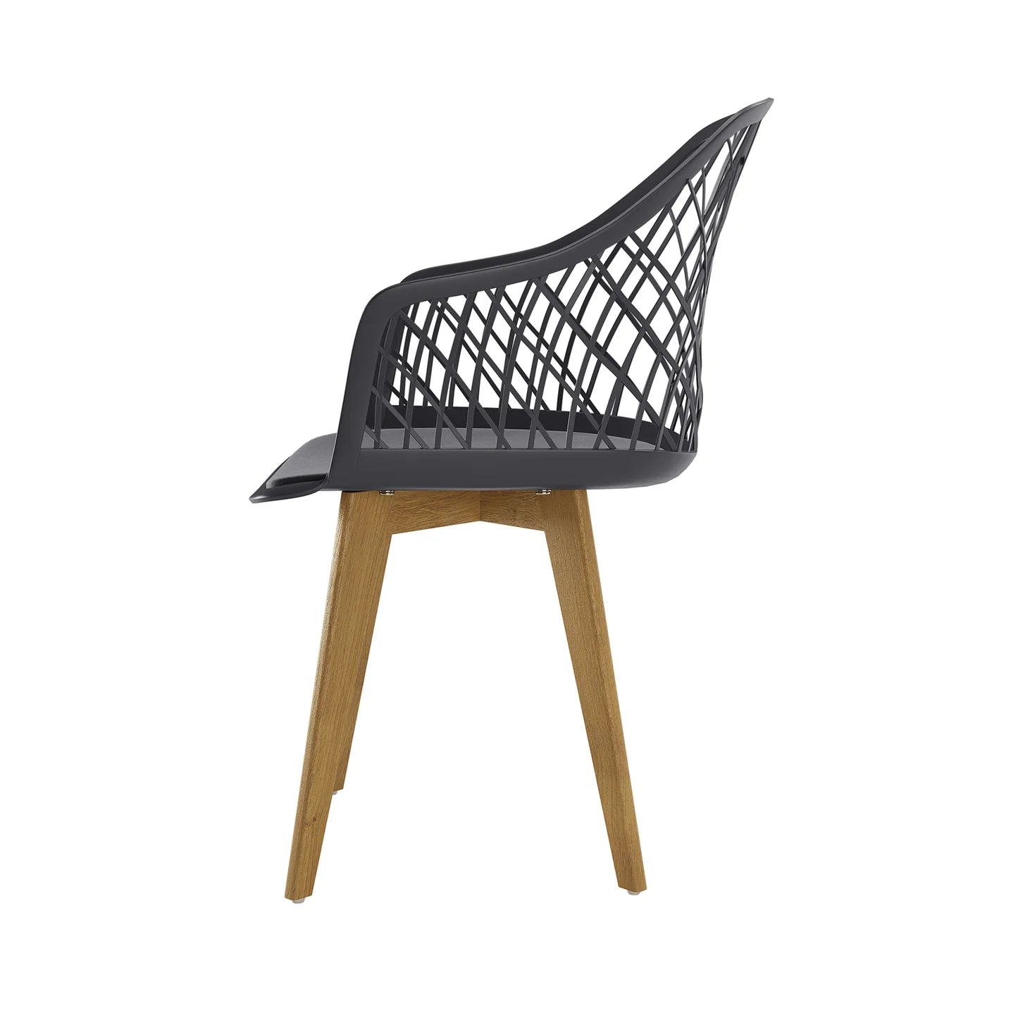 Contemporary dark charcoal dining chairs