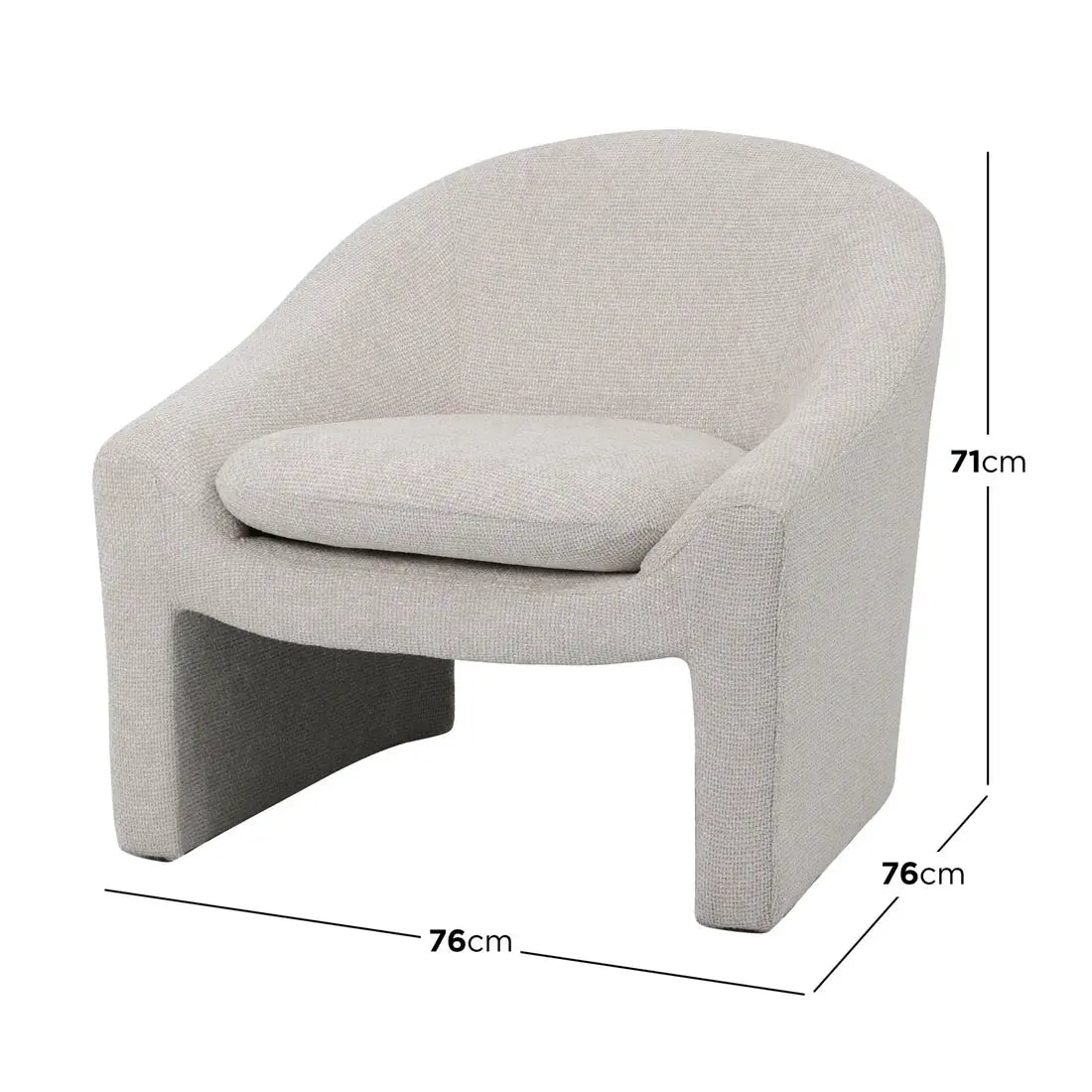 Contemporary linen accent armchair for Australian homes