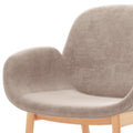 Contemporary linen dining chairs with arms