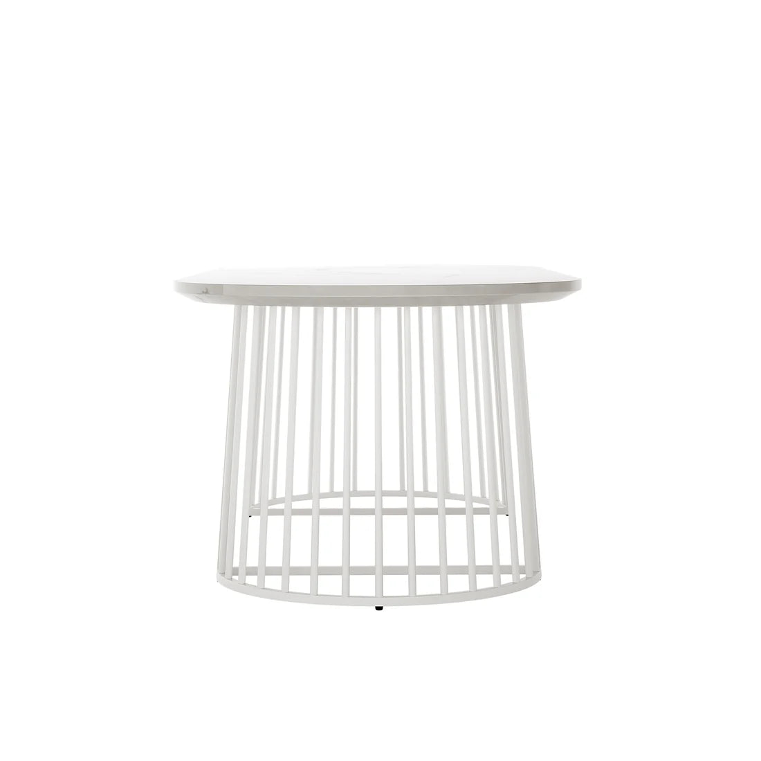 Contemporary oval dining table setup