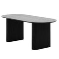 Contemporary pillar dining table setup