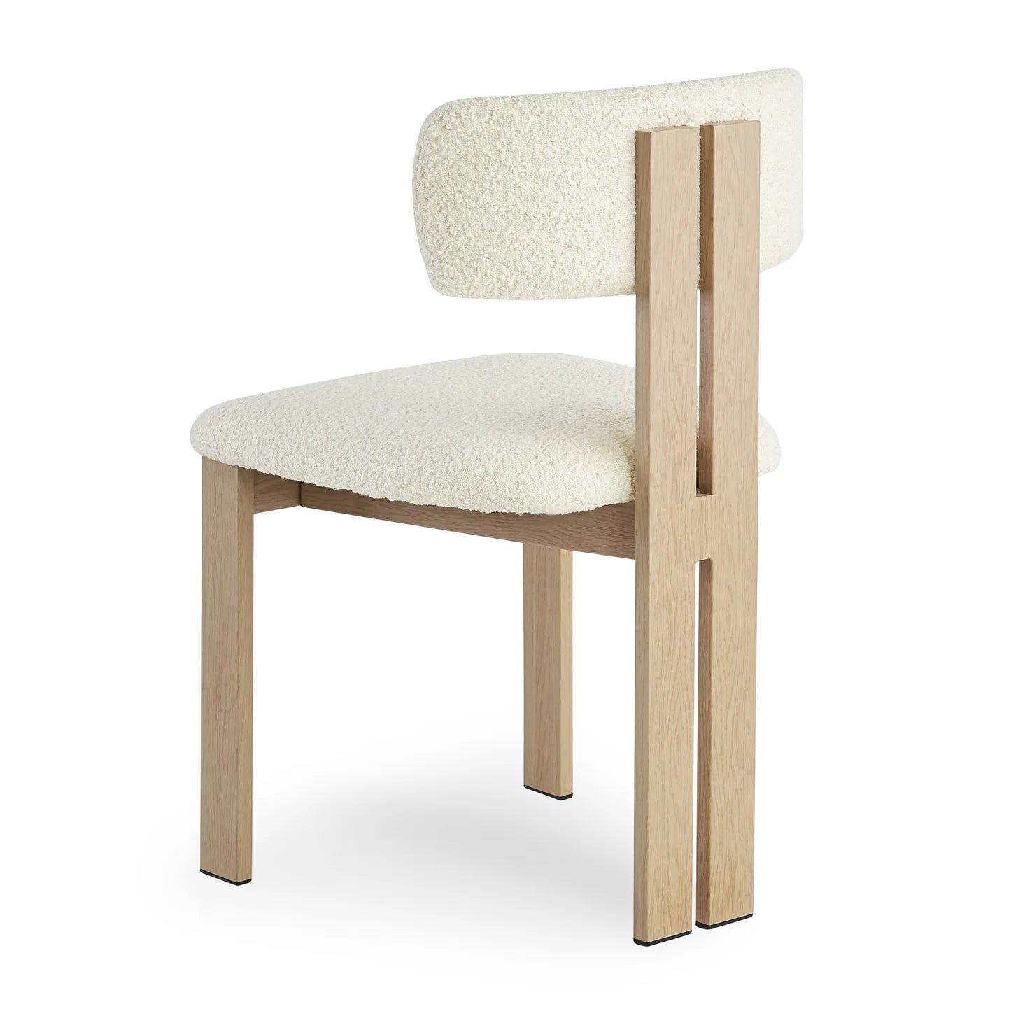 Contemporary sculptural dining chairs setup