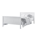 Contemporary white double bed setup Australia