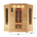 Corner indoor infrared sauna Australia home