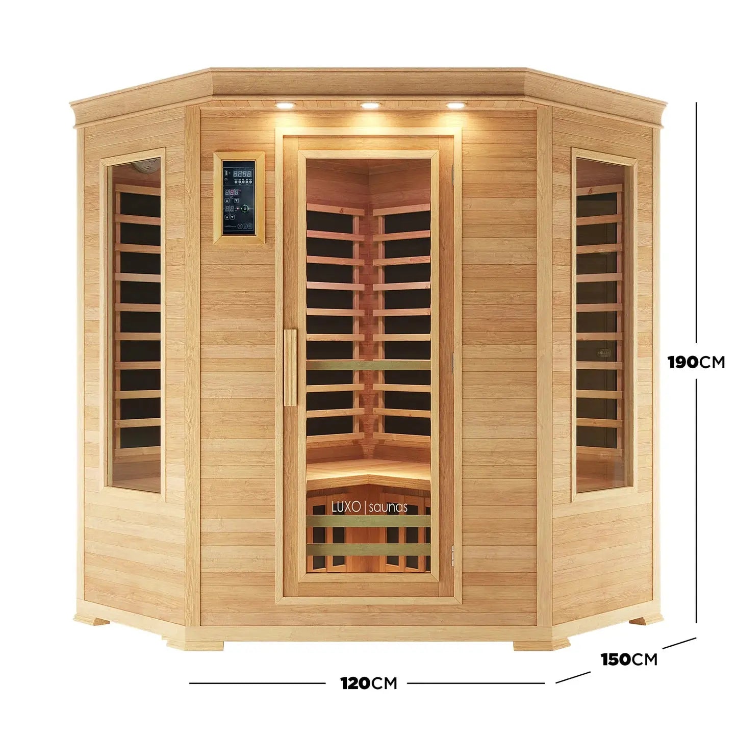 Corner indoor infrared sauna Australia home