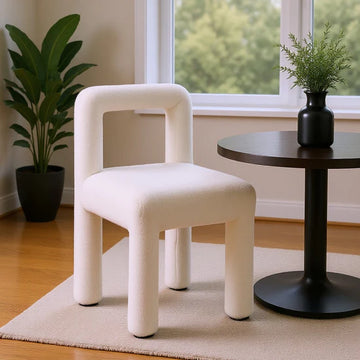 Cream white boucle dining chair set of 2 Australia
