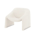 Cream white boucle fabric accent chair Australia
