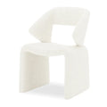 Cream white high back boucle chair Australia