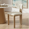 Curved boucle dining chair set Australia