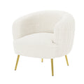 Curved cream white boucle chair for Australian homes