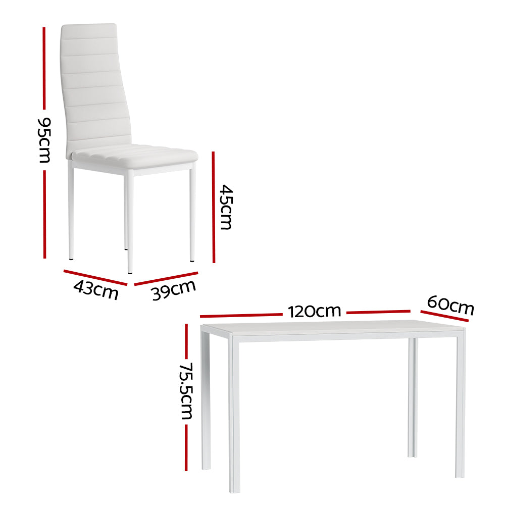 Artiss 7 Piece White Dining Table & Chair Set