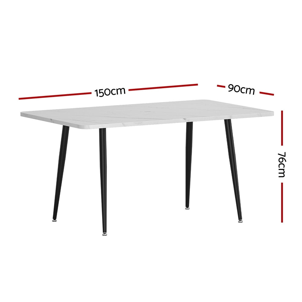 Artiss 1.5M Marble Effect Dining Table