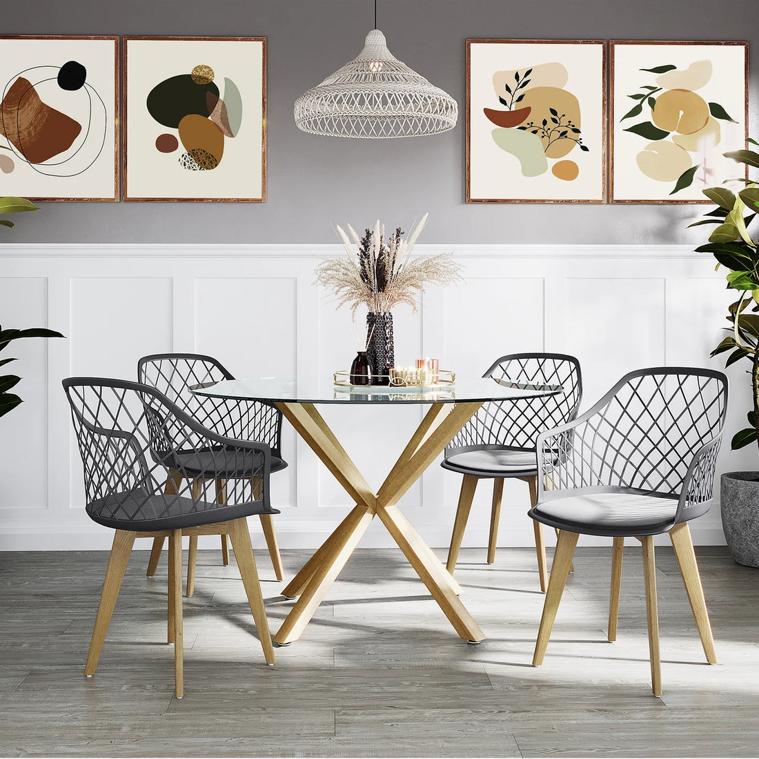 Dark charcoal beech dining chair set of 4 Australia