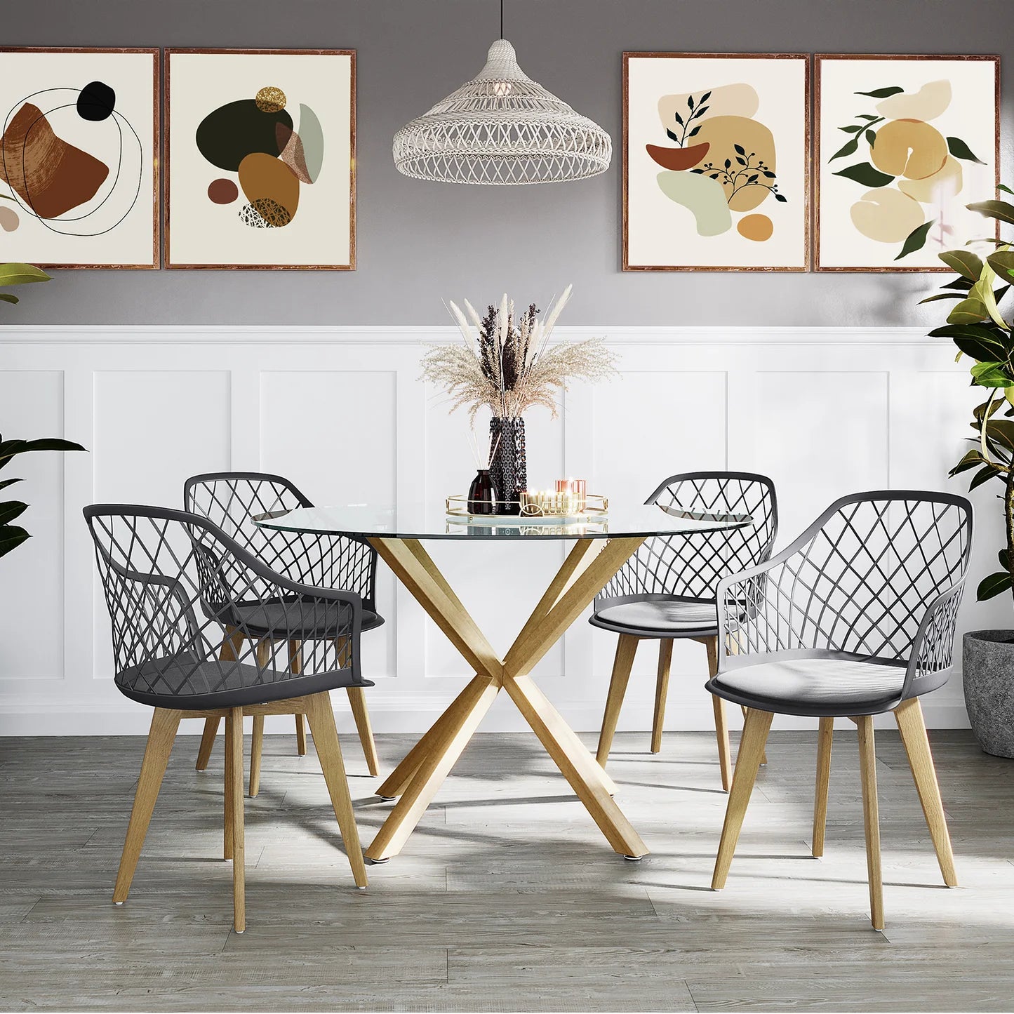 Dark charcoal beech dining chair set of 4 Australia