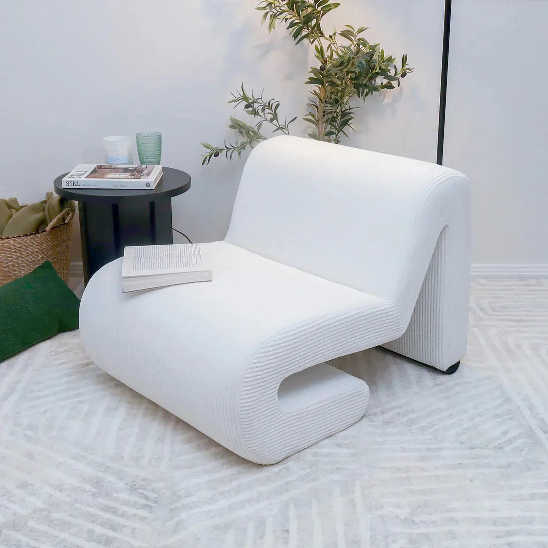 Designer curved lounge chair Australia