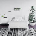 Double solid pine wood bed Australia white frame