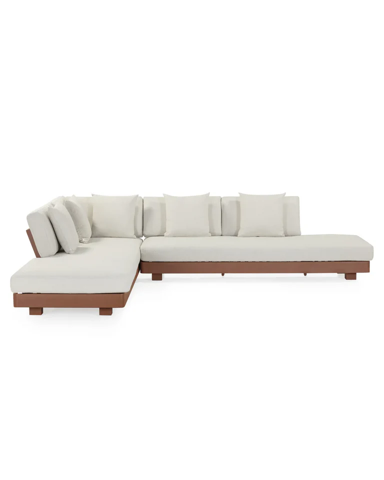 Lennox Outdoor Corner Sofa - Clay/Stone