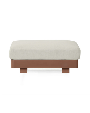 Lennox Outdoor Ottoman - Clay/Stone