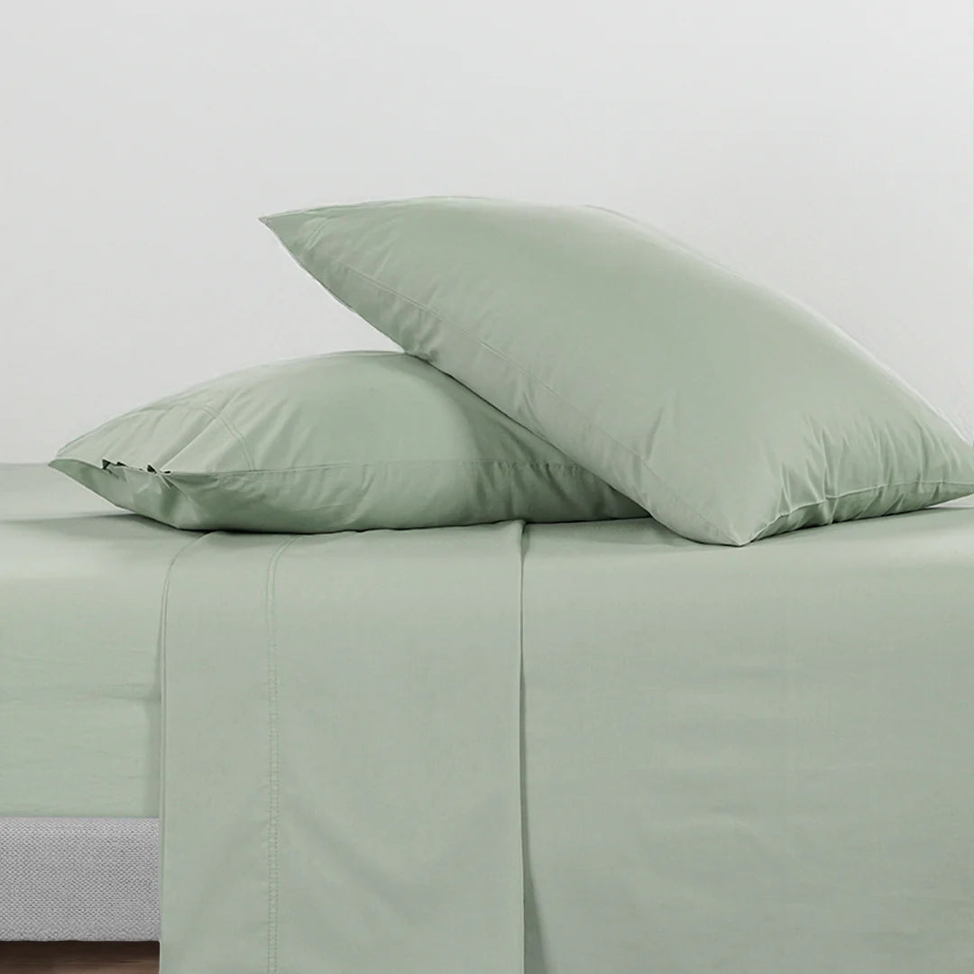 100% Cotton Percale Sheet Set- Mineral