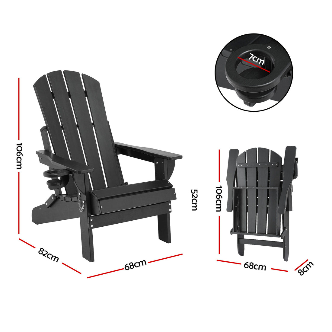 Gardeon Adirondack Chair – Weather-Resistant & Comfortable