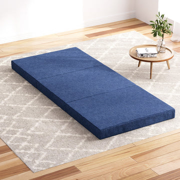 Giselle Foldable Tri-Fold Foam Mattress Single Blue