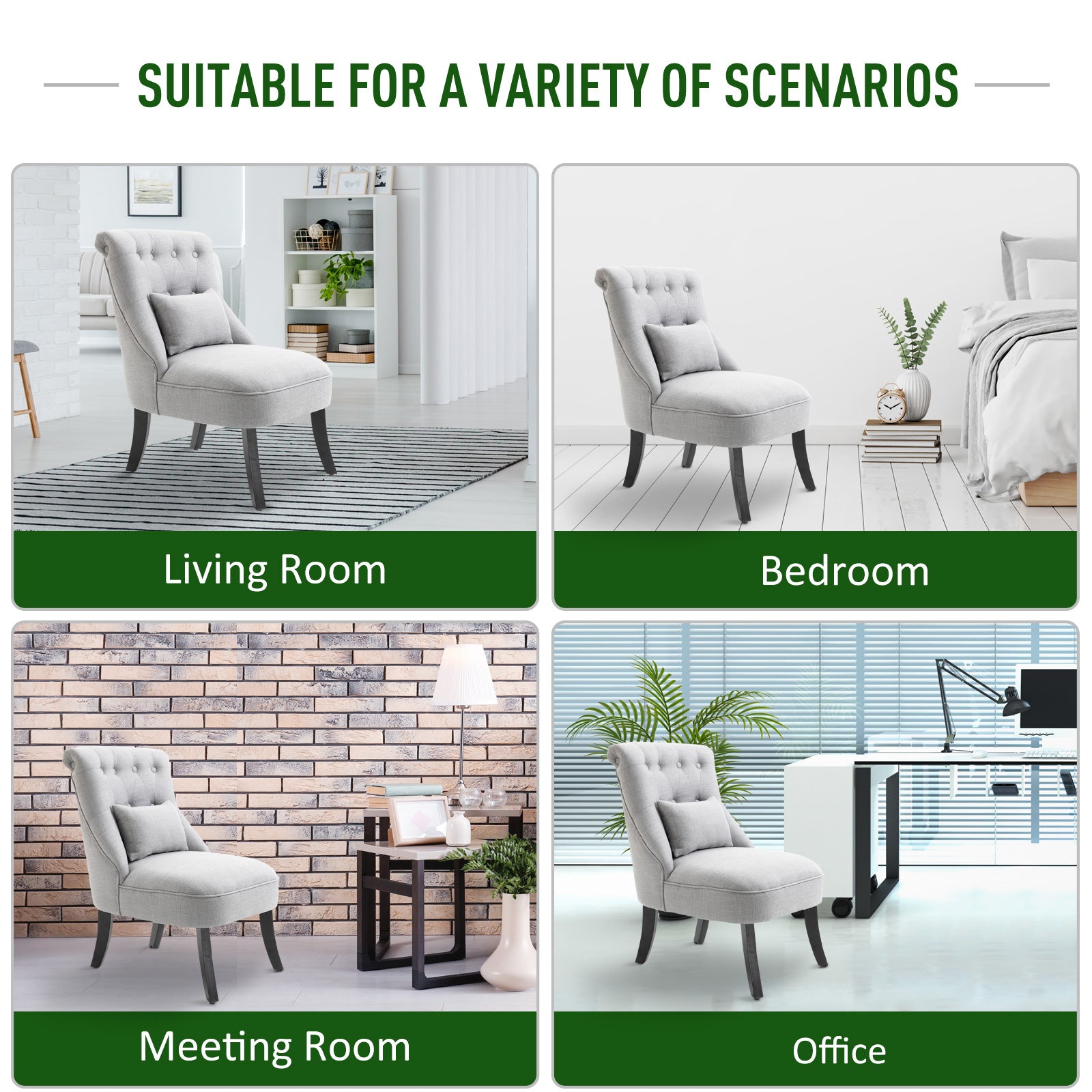 Fabric single sofa chair with cushion