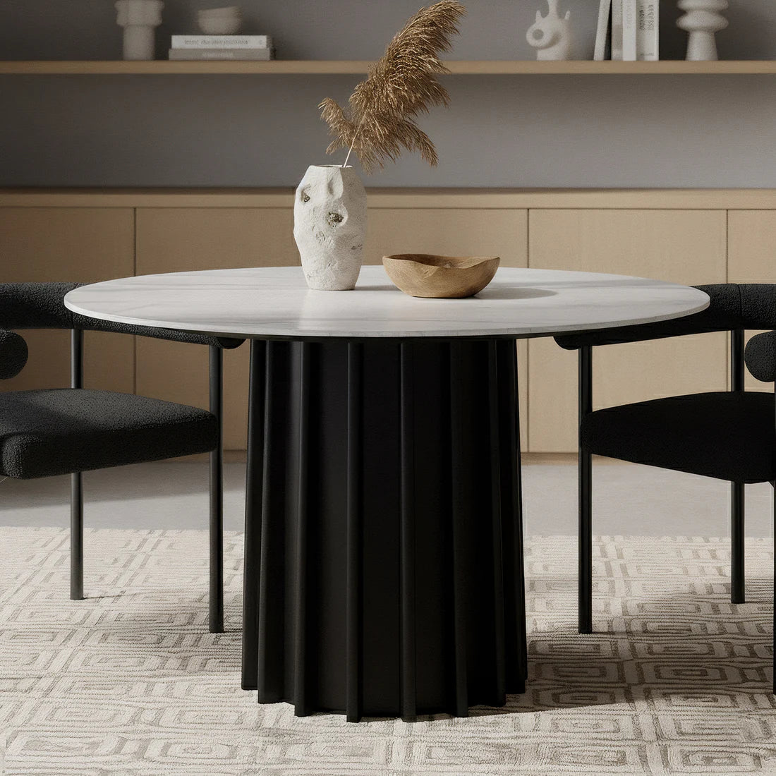 Gabi marble style dining table Beyond Living