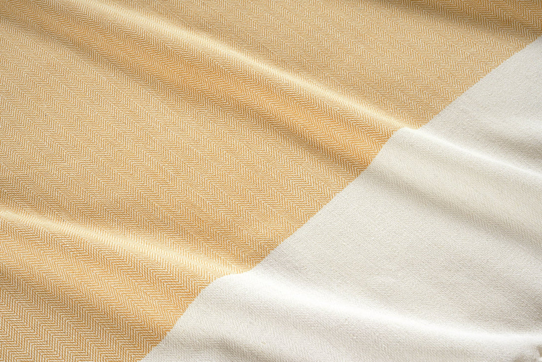 Set of 2 Herringbone Turkish Beach Towels - Citrus
