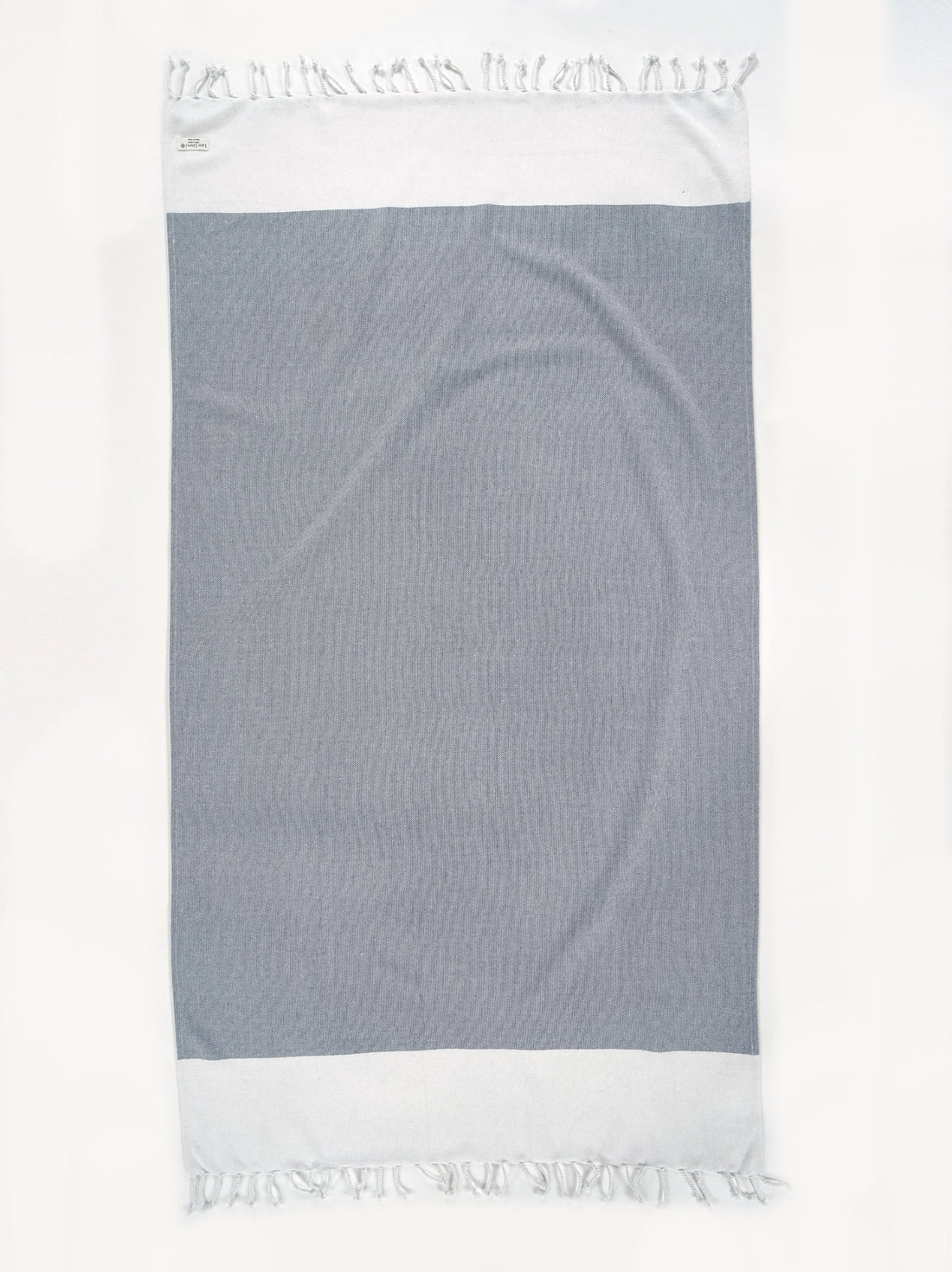 Set of 2 Herringbone Turkish Beach Towels - Grey