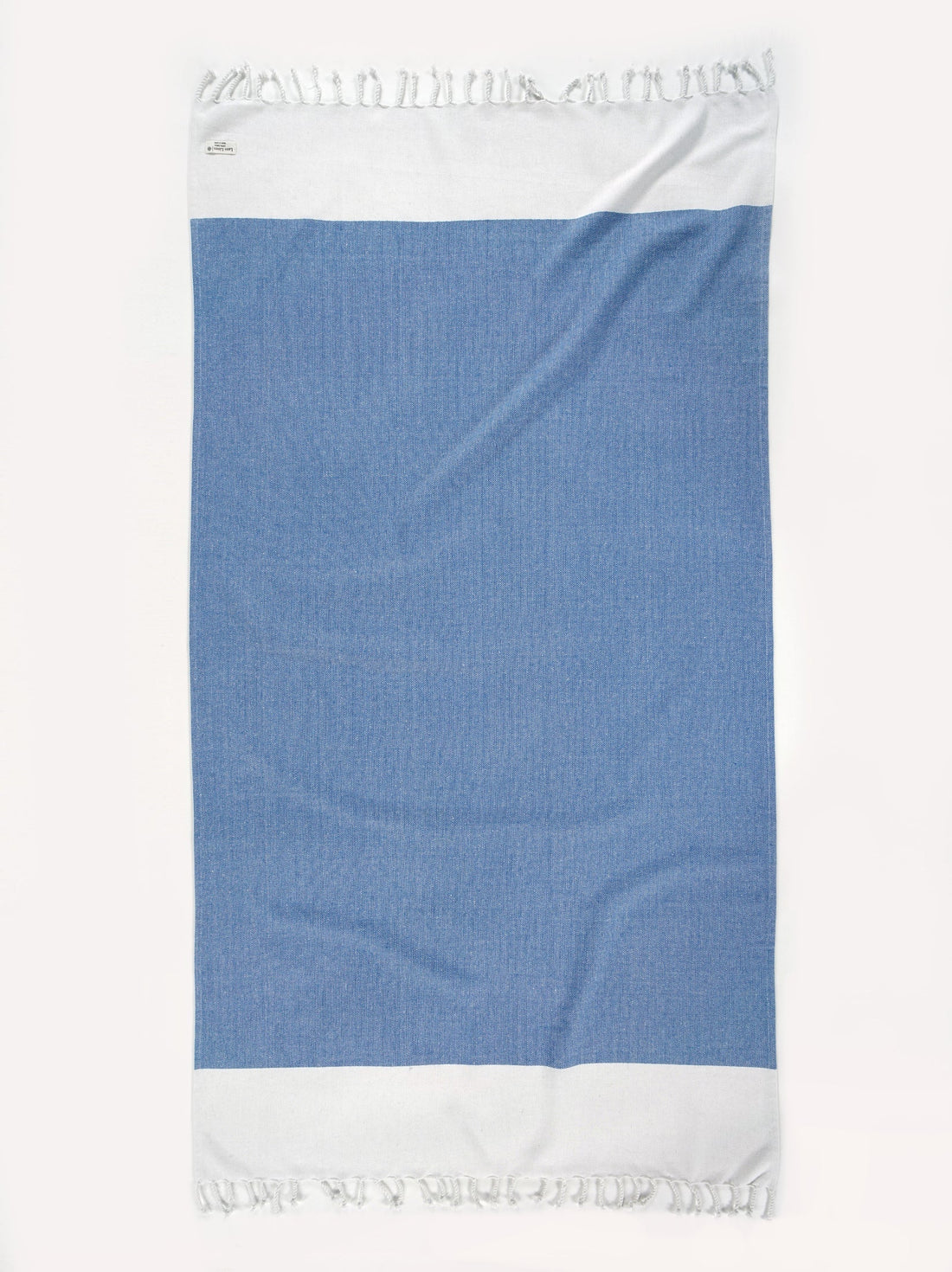 Set of 2 Herringbone Turkish Beach Towels - Placid Blue