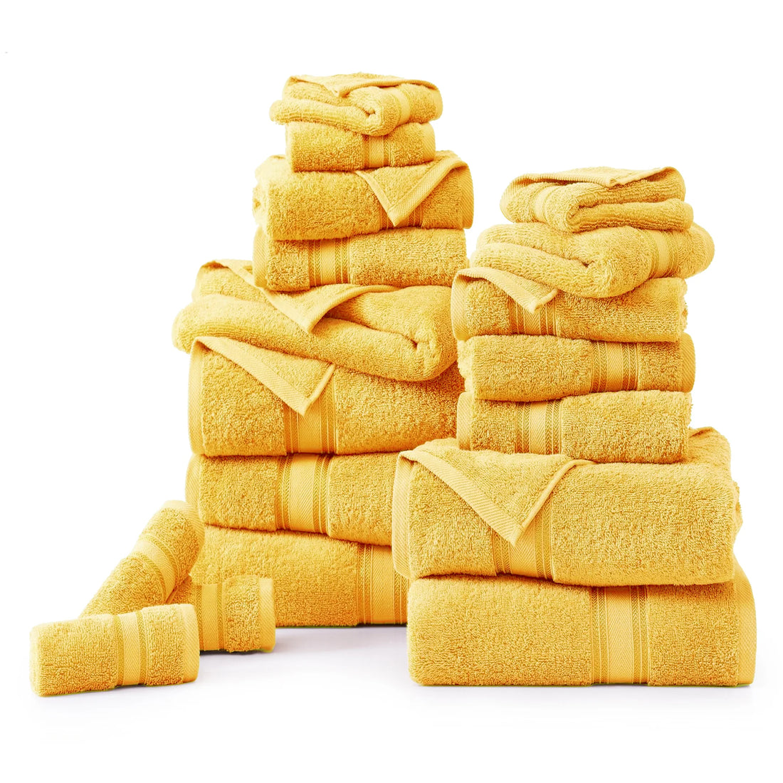 18 Piece 100% Cotton Towel Set 550GSM - Mimosa