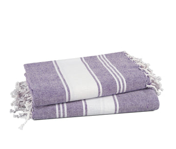 Set of 2 Chambray Turkish Beach Towels - Day Break