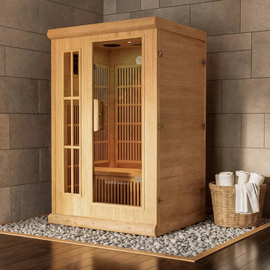 Hirsi 2 person infrared sauna Australia carbon fibre indoor model