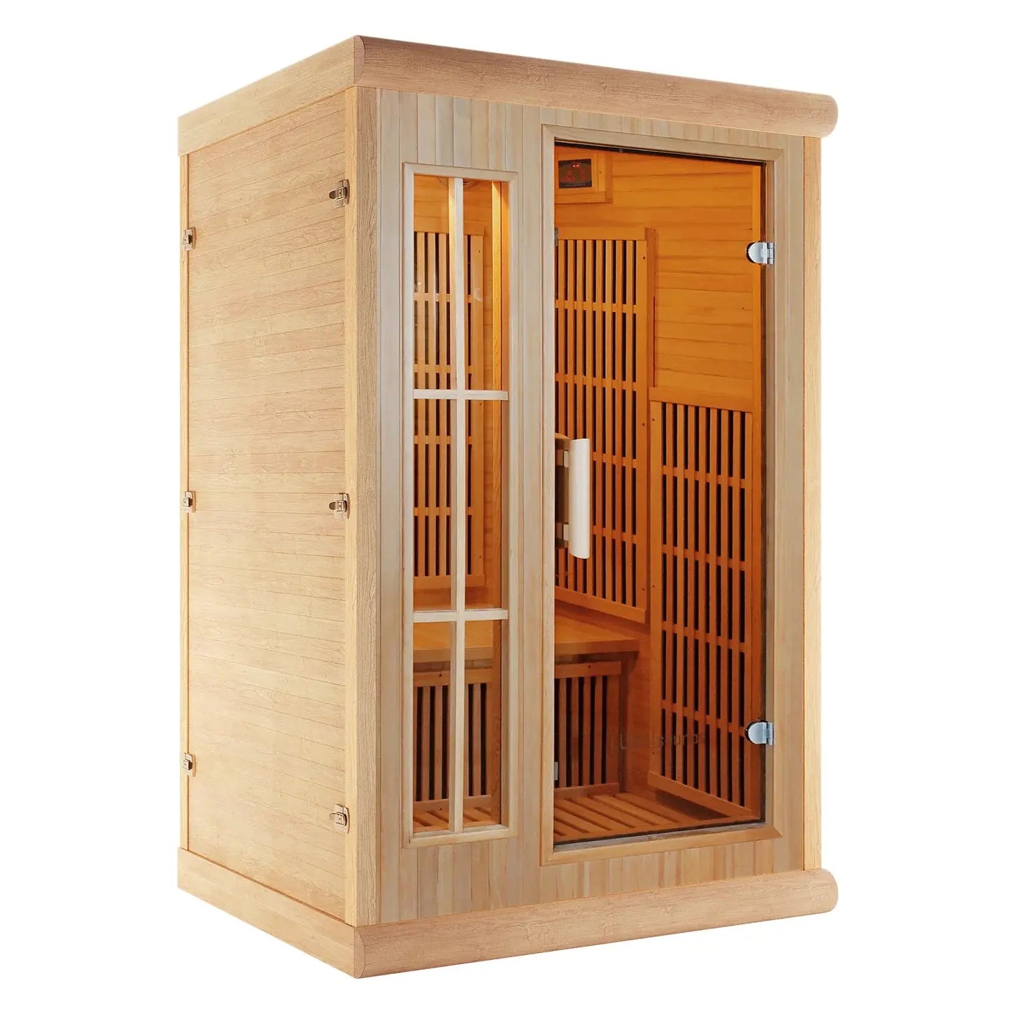 Hirsi home sauna interior carbon fibre heating panels