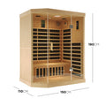 Indoor infrared sauna Australia 3 person model