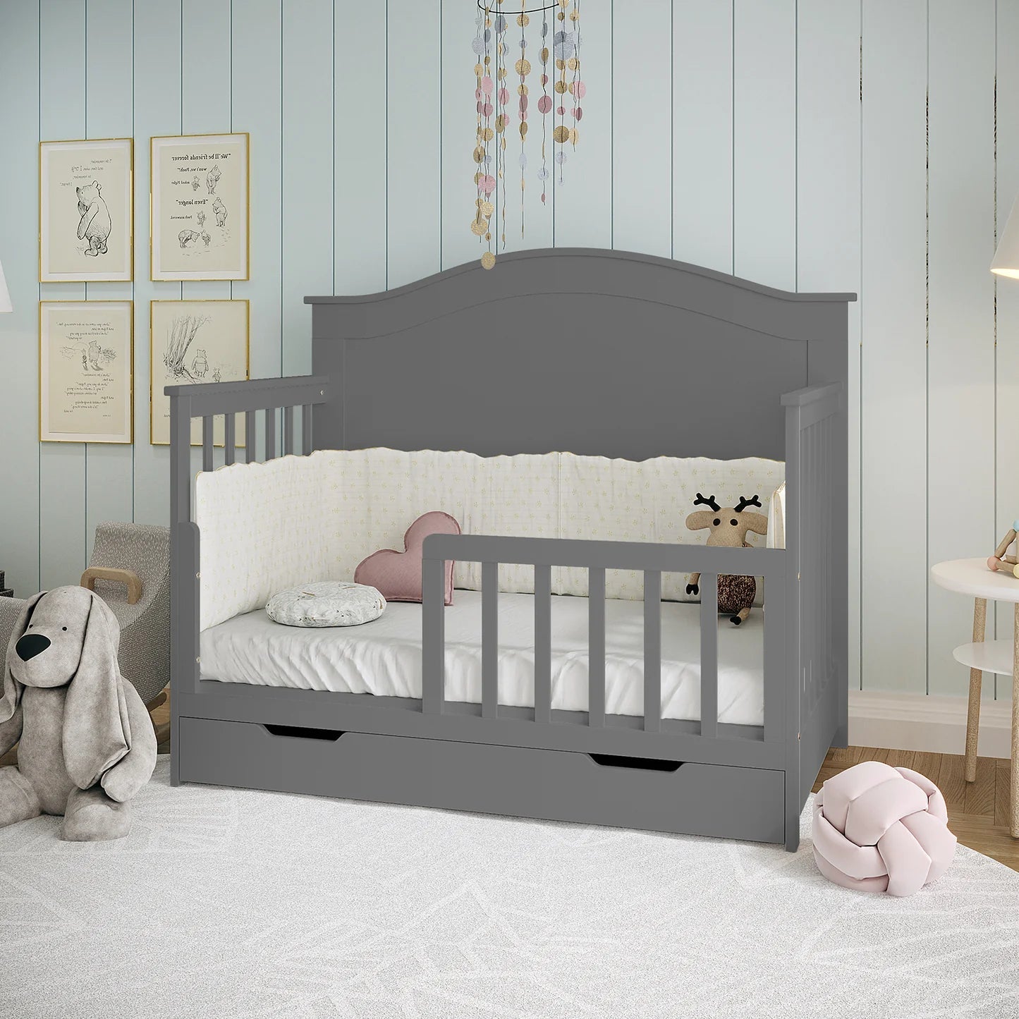 Azeem & Giro Solid Pine Convertible Baby Cot Australia Beyond Living