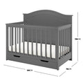 Azeem 3-in-1 Solid Pine Baby Cot Australia Beyond Living