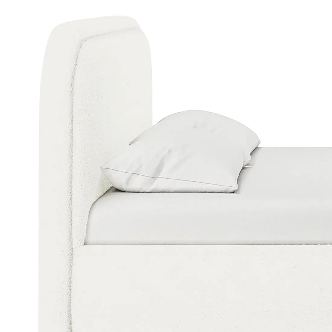 Calix Double Boucle Bed Frame Cream White Australia Beyond Living