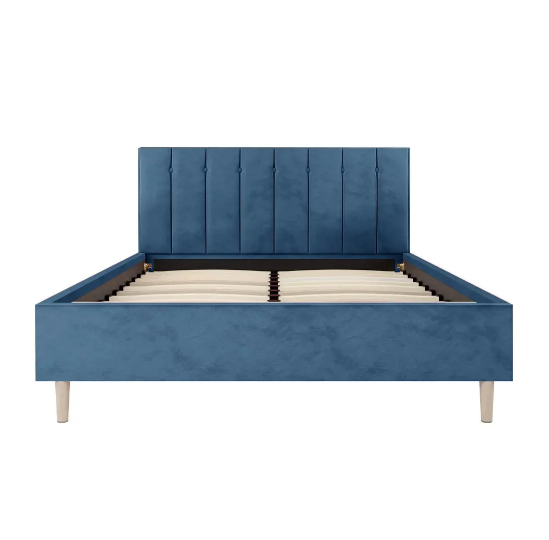 Kelly Double Velvet Fabric Bed Frame Australia Beyond Living