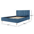 Kelly Double Velvet Fabric Bed Frame Australia Beyond Living