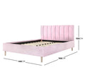 Kelly Double Velvet Fabric Bed Frame Australia Beyond Living