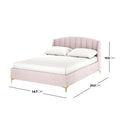 Lyra Double Winged Velvet Fabric Bed Frame Australia Beyond Living