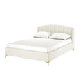 Lyra Double Winged Velvet Fabric Bed Frame Australia Beyond Living