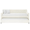Ovidia Velvet Sofa Bed with Trundle Modern Daybed Beyond Living