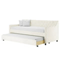 Ovidia Velvet Sofa Bed with Trundle Modern Daybed Beyond Living